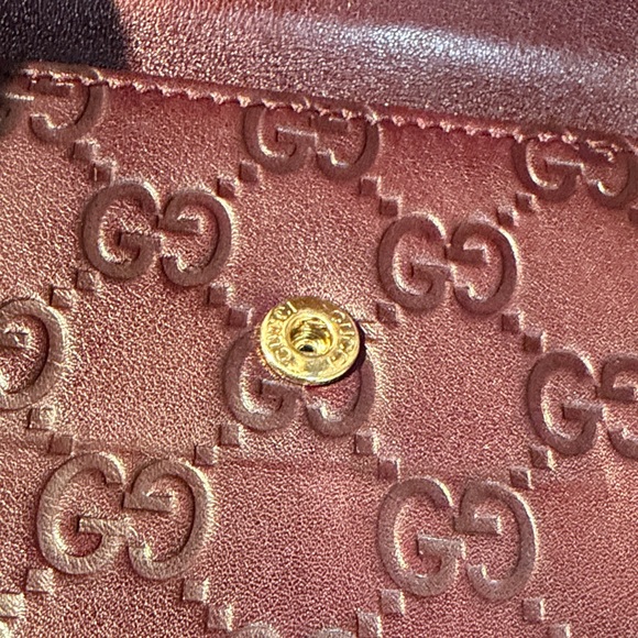 Gucci Guccissima Brown Compact Leather Wallet - Picture 3 of 9